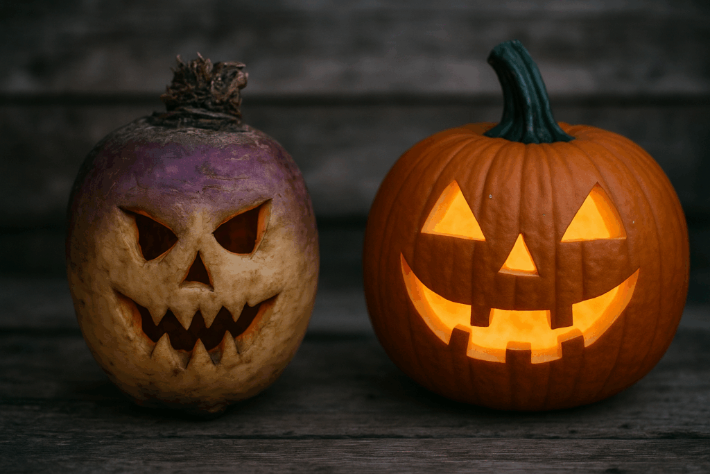 Turnip Jack-o-lantern